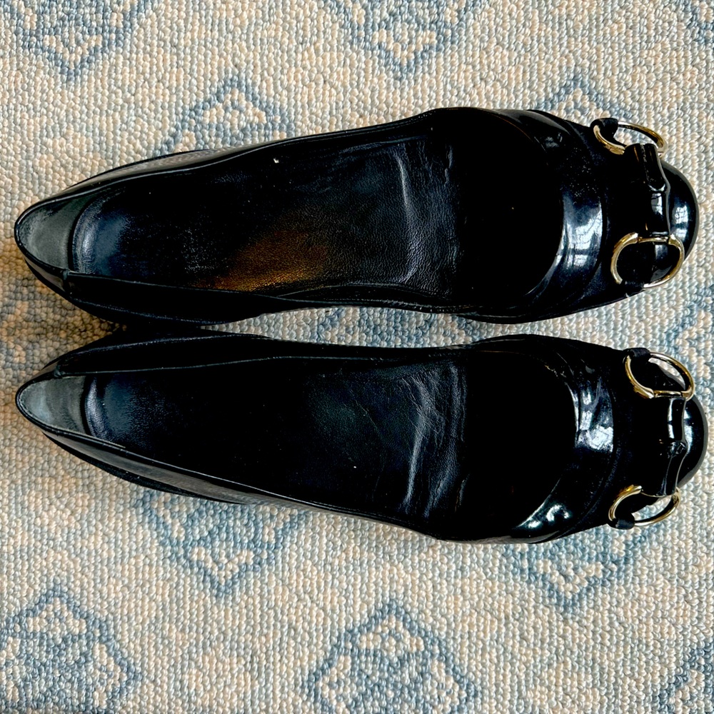 Gucci Women’s Style 191310 Bamboo Horsebit Ballet Flats Nero Size 8